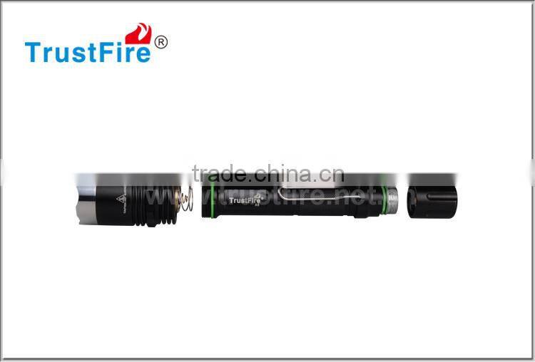 Anti-abrasive finish flashlight TrustFire TR-X8 5 modeds 18650 flash led torch versatility led flashlight with CE,FCC