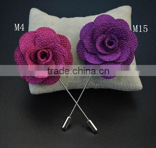 2015 vintage wholesale fabric colorful flower brooches
