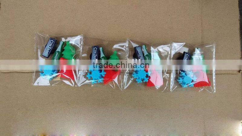 Novelty design suction cup silicone wine glass markers