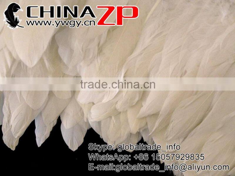 ZPDECOR No.1Feather Supplier in China Goose Feather Size 15-20 cm Beige Feather Trimming Fringe