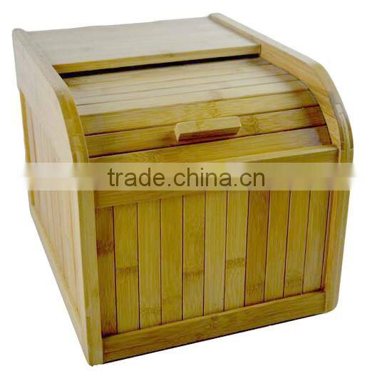 DX005/ Bamboo Oddment Rice Rolltop Rolling Box Storage Bin