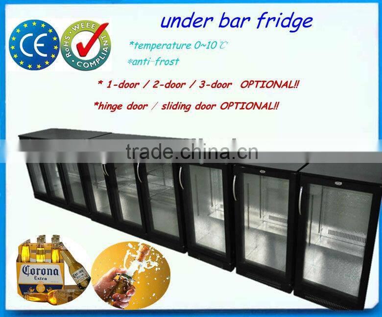 98L Black Mini Bar Fridge with CE & Rohs Certificate