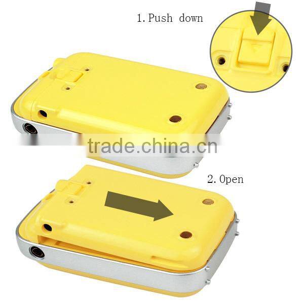 Mini Yellow UHF 450-470MHz16CH FM Scan Monitor Emergency Alarm Flashlight Function Walkie Talkie