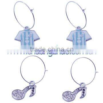 fashion metal wine charm set