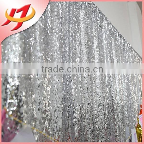 Sparkly Glamorous Silver Sequin Backdrop Background For Wedding/Birthday Evening Party Decoration