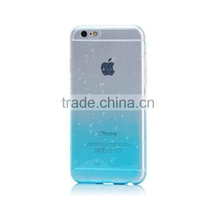 Colorful water-drop tpu phone case ,Beautiful tpu case for iphone 6 , waterproof tpu fabric phone case .