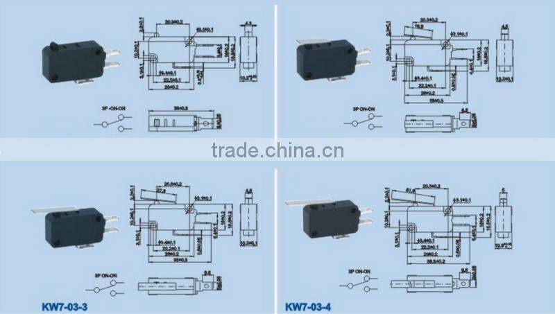 'KW4-03 micro switch t105 5A 250V