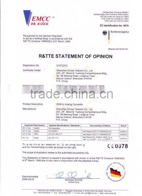 GSM G3 FAX Terminal(dual/quadband 850/900/1800/1900mhz)