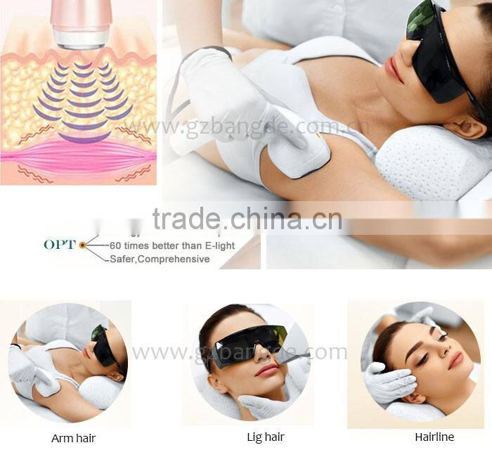 2016 NEW BD-OPT SHR fast hair removal / Nd yag laser tattoo removal machine for skin tightening