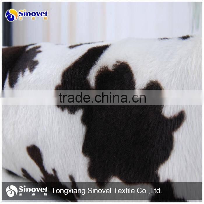 cow design Animal skin print velboa shoes fabric