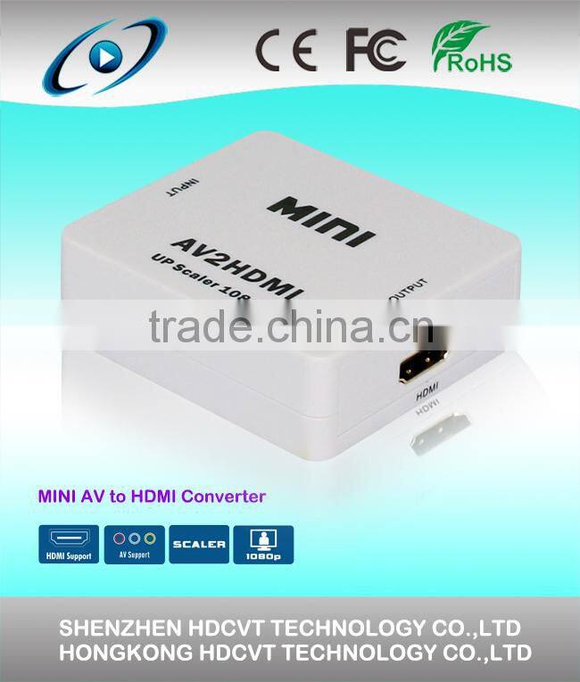 Top quality 1080P MINI CVBS to HDMI converter