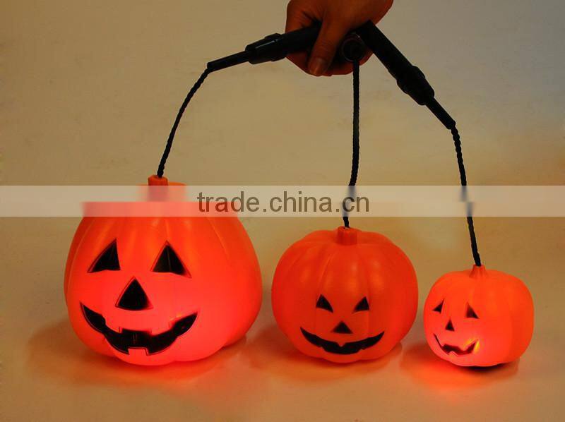 Portable pumpkin lanterns plastic Halloween Bar party decoration holiday lighting