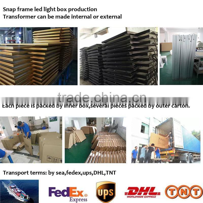 A1 A2 LED Aluminum Snap Frame Click Frame Lightbox