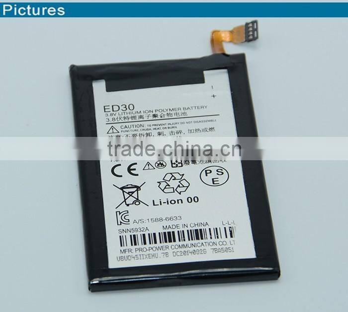 Standard battery type high capacity li ion batteries 2000mah Original Quality Phone Battery ED30 For Motorola Moto BATTERY