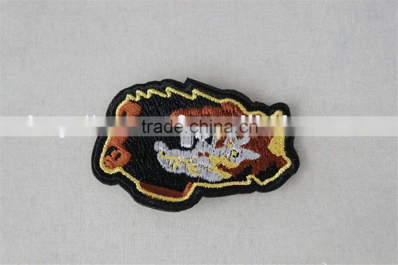 promotional news design mini patch trim cheap design trim embroidery trim 6*9cm polyester patch
