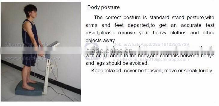 Alibaba machine hot selling body fat analyzer