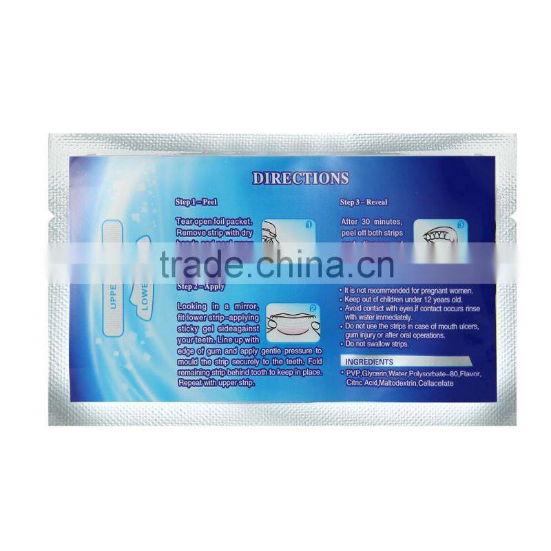 wholesale 3d non peroxide teeth whitening strips