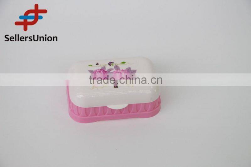 No.1 yiwu exporting commission agent wanted Flower Pattern plastic soap dish plastic soap box