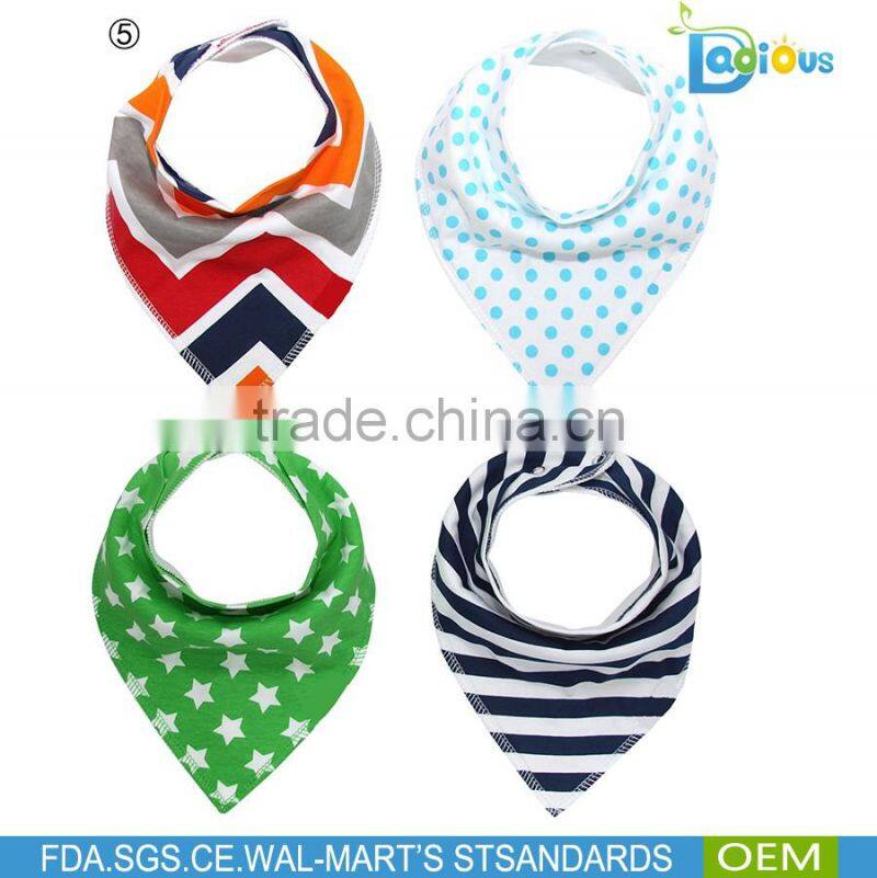 Popular European Infant Scarf Dribble Bibs Organic Custom baby cotton bibs