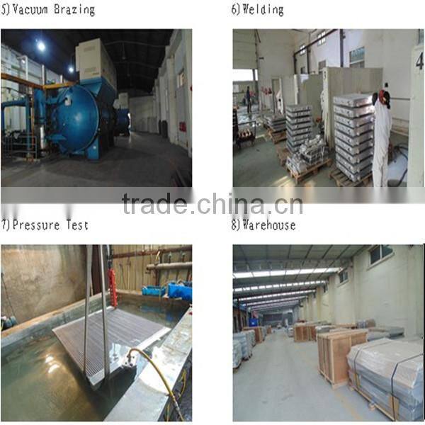 custom vacuum brazed aluminum charge air cooler with a radiator in china,aluminum vanuum plat fin heat exchanger