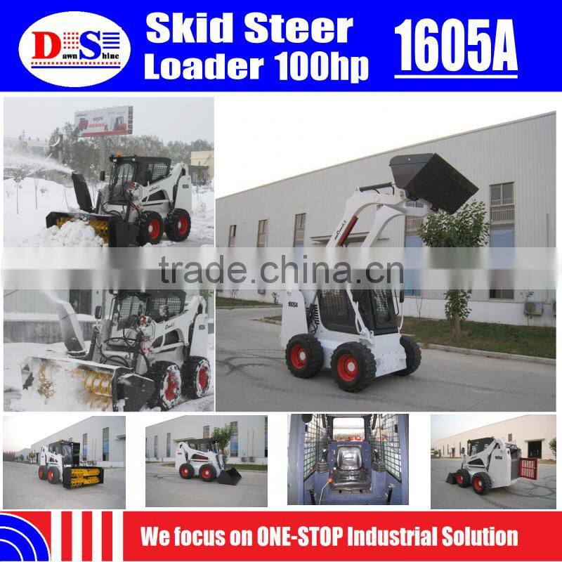 1600kg UK Per kins Engine 100hp Mini Skid Steer Loader - WECAN 1605A Cheap Skid Steer for Sale