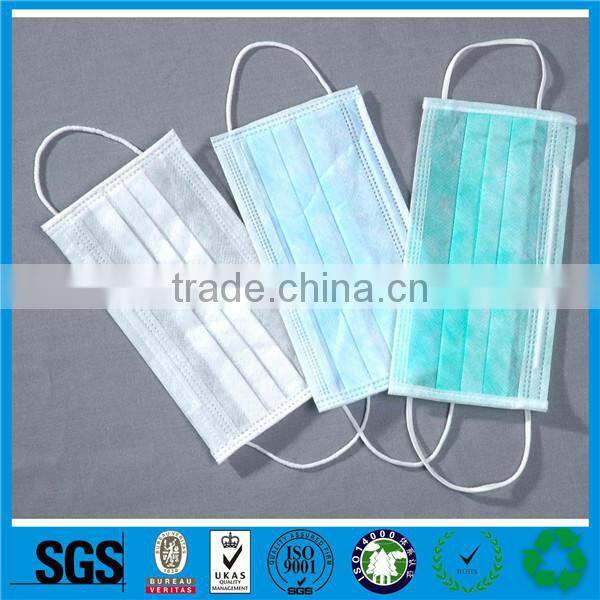 Wholesale nonwoven tie on face masks,3-ply nonwoven face mask,nonwoven earloop face mask