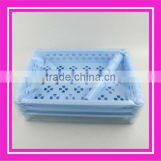 3 layers plastic folding storage shelf