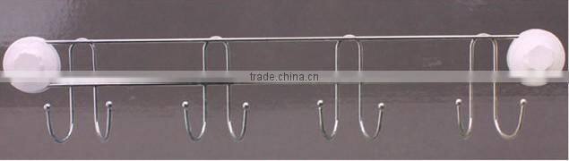 simple suction peg hook with 4 hooks bathroom storage rack hanger