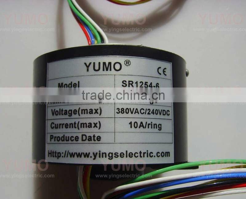 SR1254 -6 OD 54mm, ID 12mm, 6 wires through bore slip ring