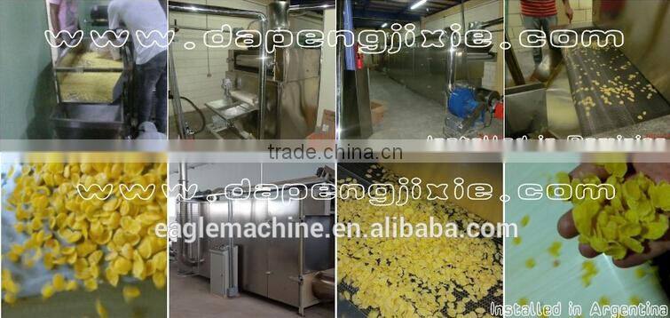 china automatic toasted extrusion breakfast cereals corn flake making machine