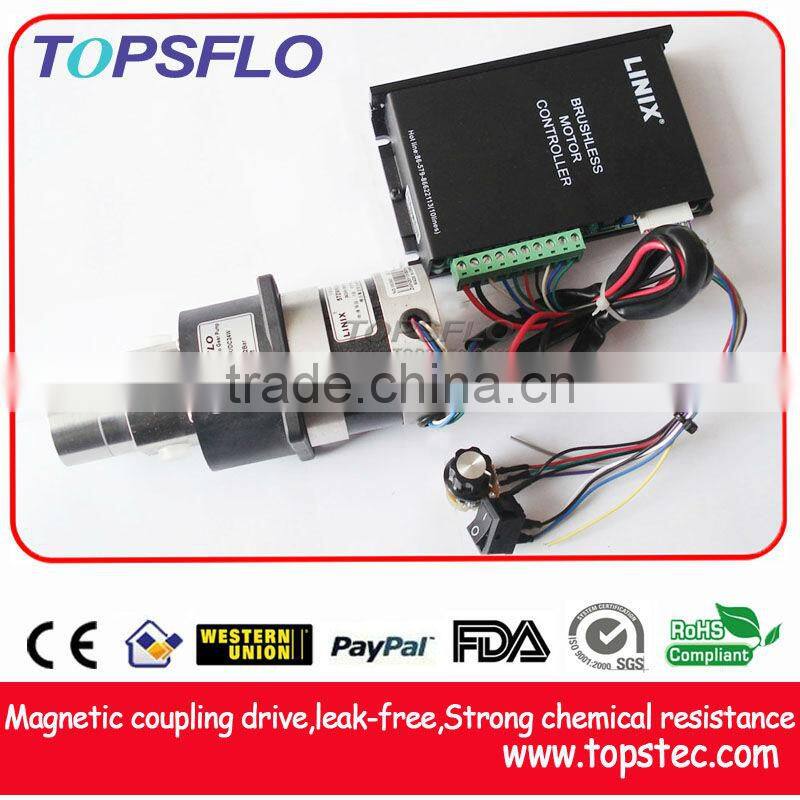 Magnetic Drive Gear Oil Pump/mini high pressure chemical pump(DC brushless motor, outside controller)
