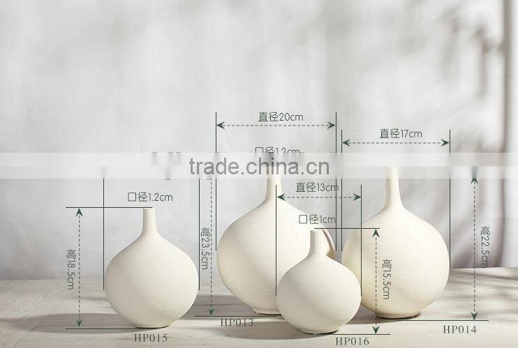 Modern decoration white ceramic & porcelain vases