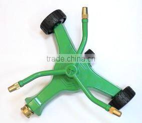 Rotary Metal 3-Arm Sprinkler With Removeable Base