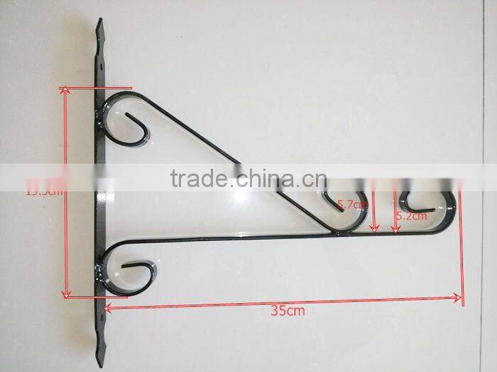Wrought Iron Rustic Wall Garden Bracket Decor Hook Hang Flowers Baskets Lanterns