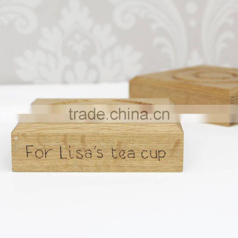High Quality Wooden Coaster with Groove Wooden Trivet Original Oak Coaster Customerize Wooden Tea Cup Mat