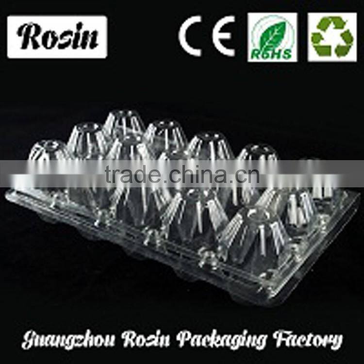 PVC clear transparent 12 holes plastic egg tray egg cartons