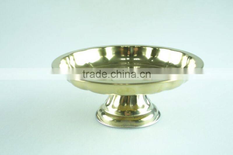 Tribute tray /stainless steel wedding serving/golden candy dishes
