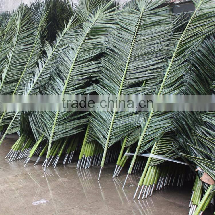 Artificial palm tree leaves