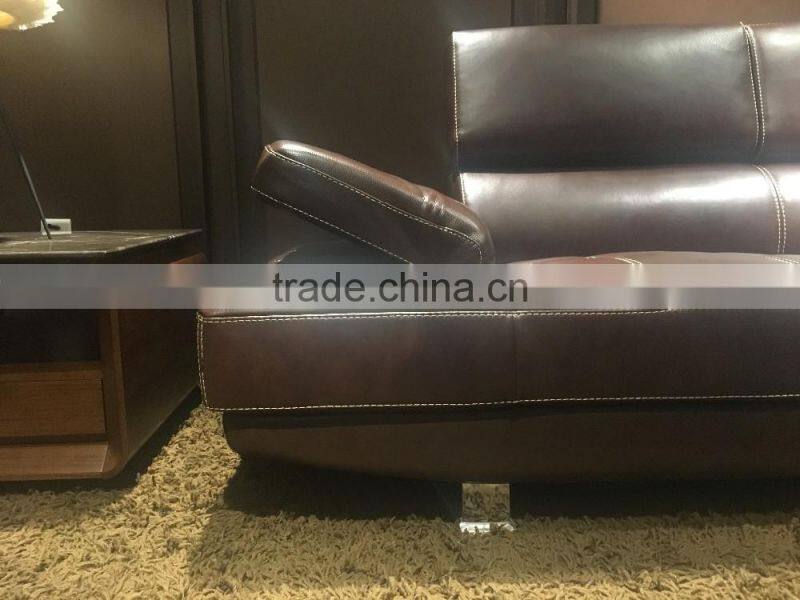 New design high quality top grain leather sofa fashion furniture modern KD-S1808