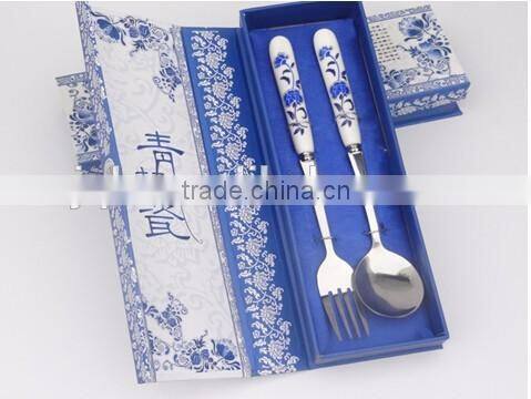 porcelain handle flatware set stainless steel cutlery set