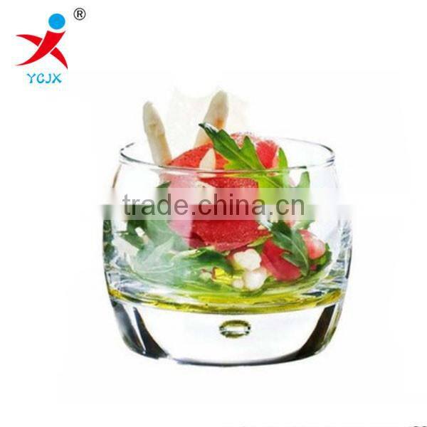 Large base of toughened glass/dessert ice cream cup/glass of whisky