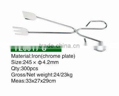 HIGH QUALITY Food tong iron with powder coating plastic coating handle