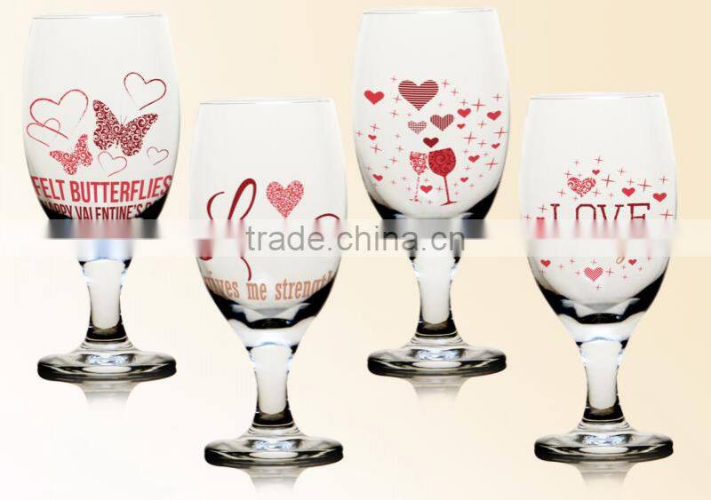 6oz 8oz 10oz 12oz christmas halloween colro printing ice cream glass cup goblet