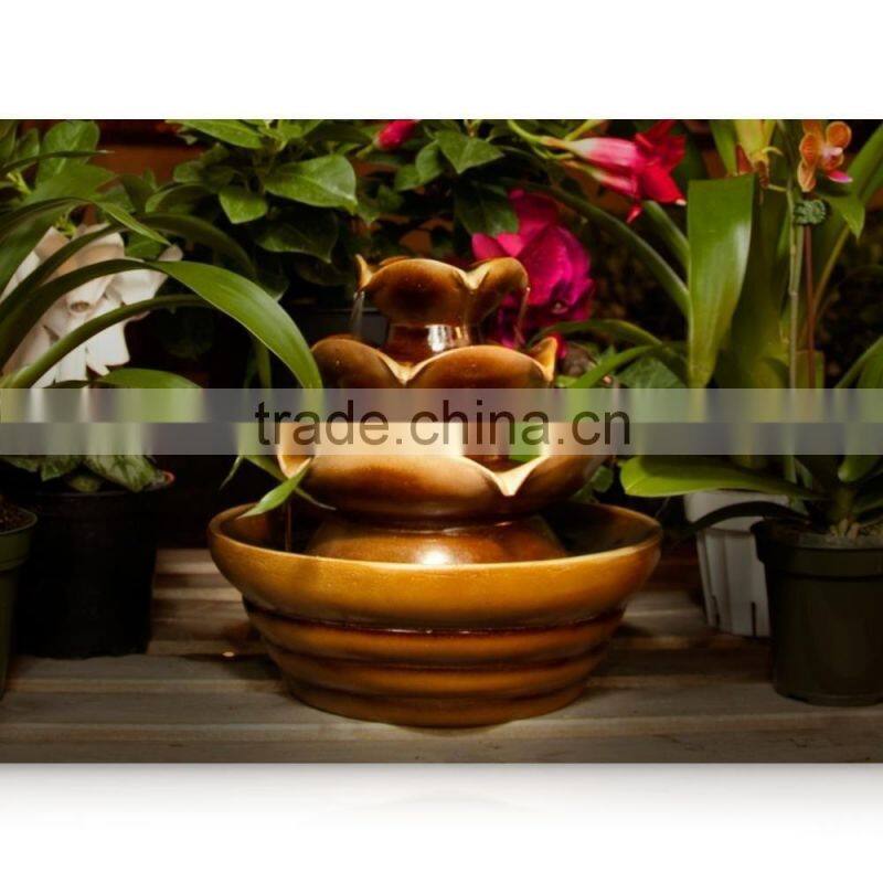 Three Tier Cascading Tabletop Water Fountain