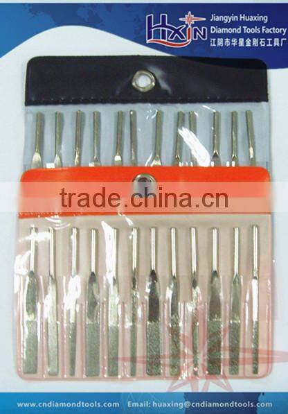 Diamond needle Files with 4 different GRITS