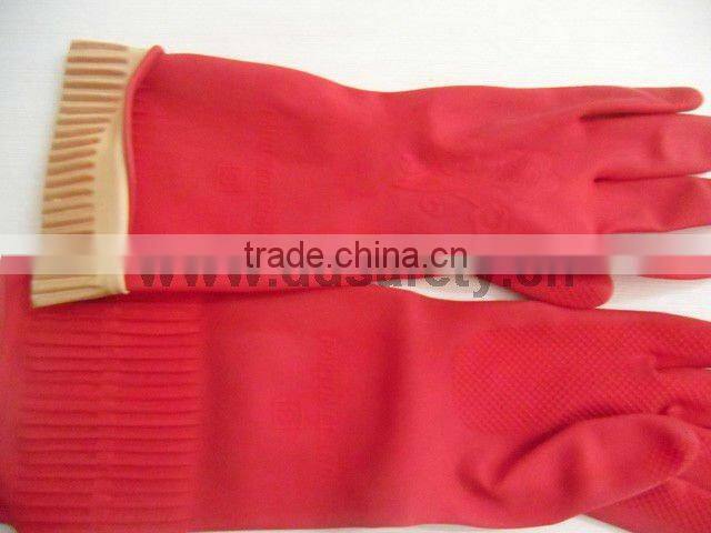 Hot Sale Red Long Rubber Household GlovesFrom Ddsafety
