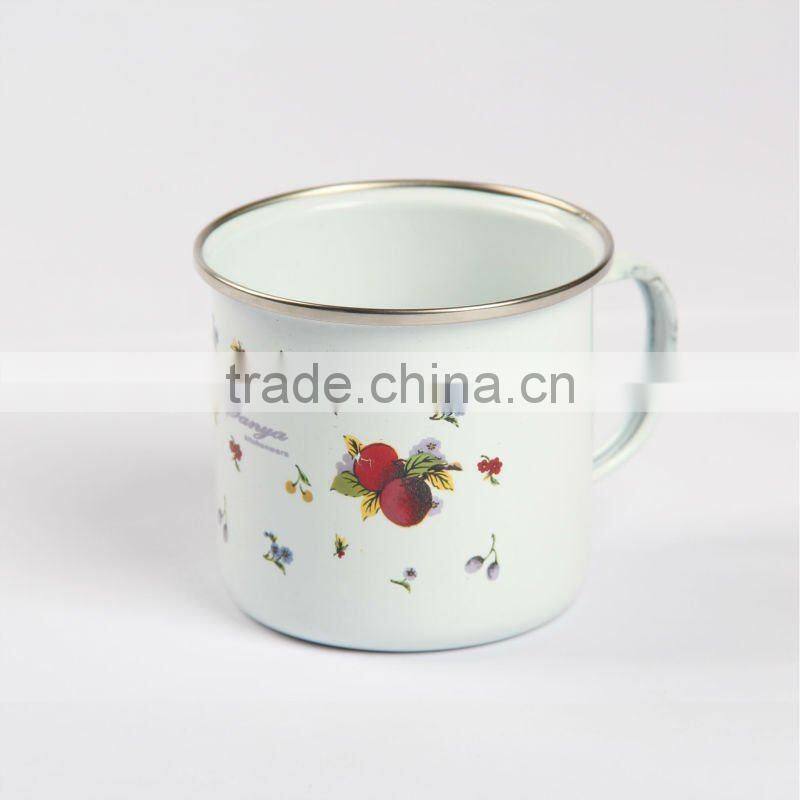 logo printing promotion porcelain enamel mug coffee cup