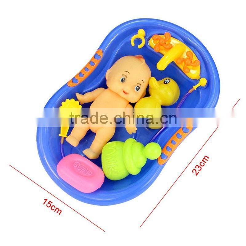 Cheap Hot Wholesale Pretend Play Toy OEM Plastic Baby Doll With Shower Accessories