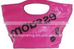 Eco-friendly shinning handled PU Ladys tote bag