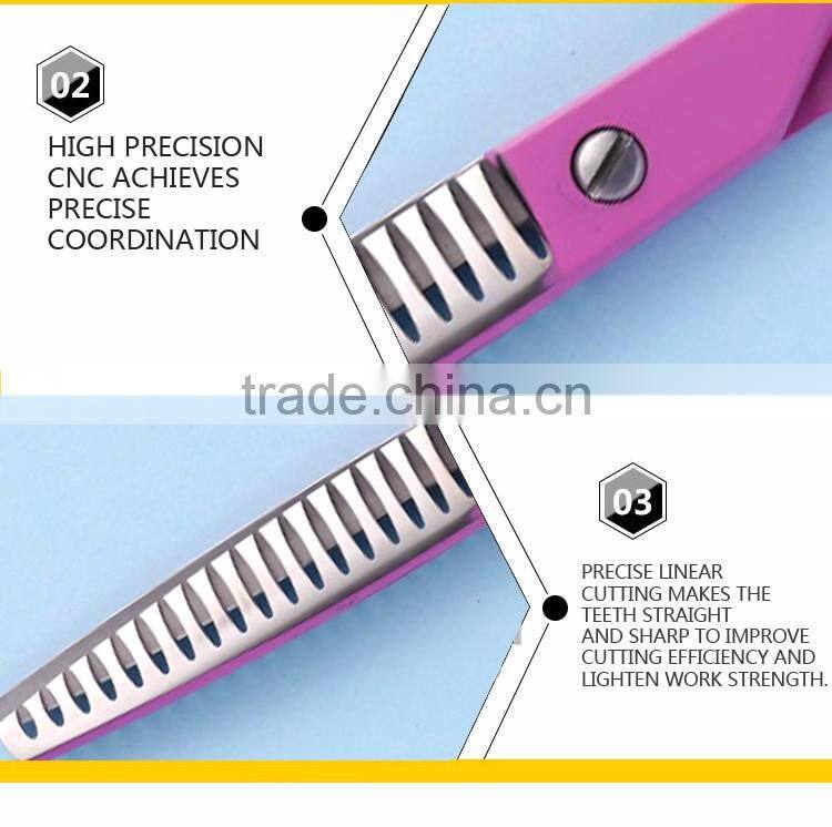 CA-618DP 6inch opposing handle pink pet grooming scissors